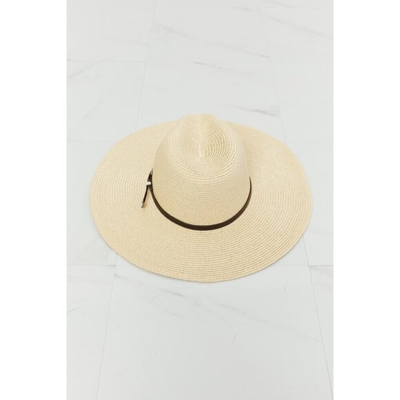 Fame Boho Summer Straw Fedora Hat - Picture 5 of 6